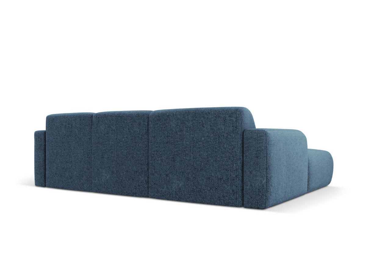 ECKSOFA links Molino aus Chenille-Stoff königsblau 4 Sitzplätze - Blau, Textil (170/250cm) - Micadoni