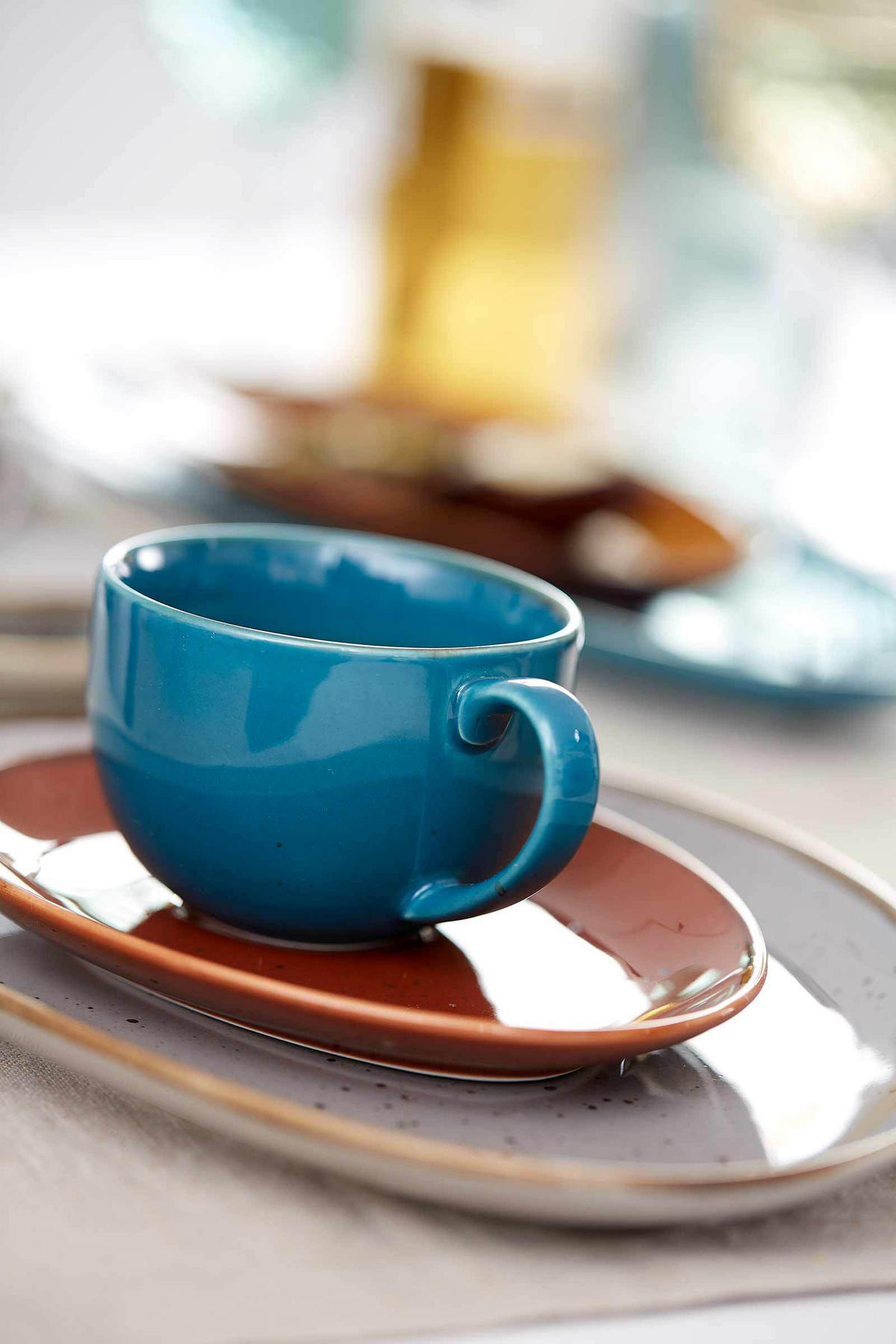 KAFFEETASSEN MIT UNTERTASSEN Taste taupe 200 ml 6er Set - Taupe, Keramik (13.5/8/17cm) - Ritzenhoff Breker