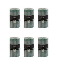 DUFTKERZE ZART - Dunkelgrün - XL - 95 Std. - 6er set - Dunkelgrün, Paraffin (10/15cm) - J-Line