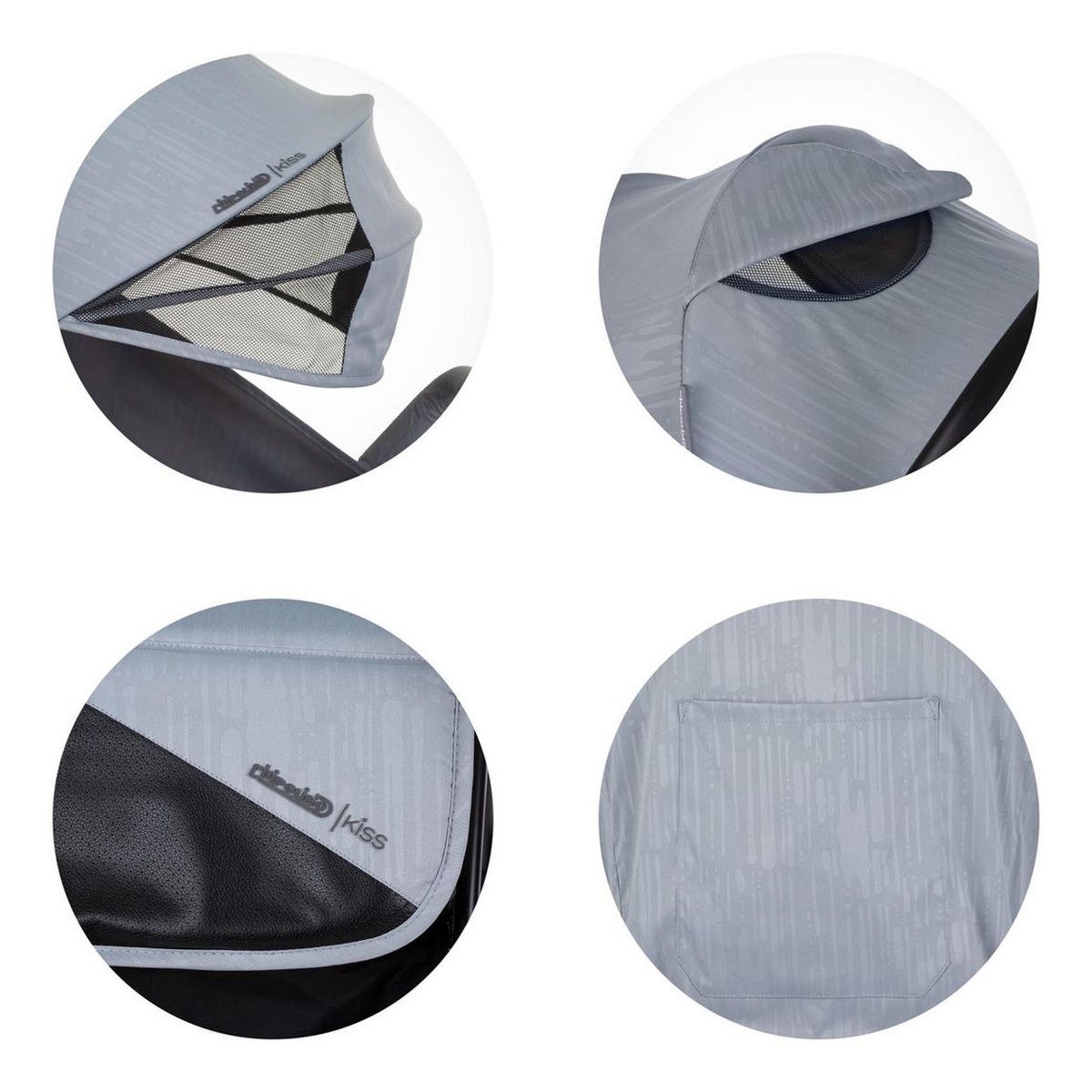 BUGGY Kiss klappbar grau Getränkehalter verstellbar bis 22 kg - Grau, Metall (75/50/103cm) - Chipolino