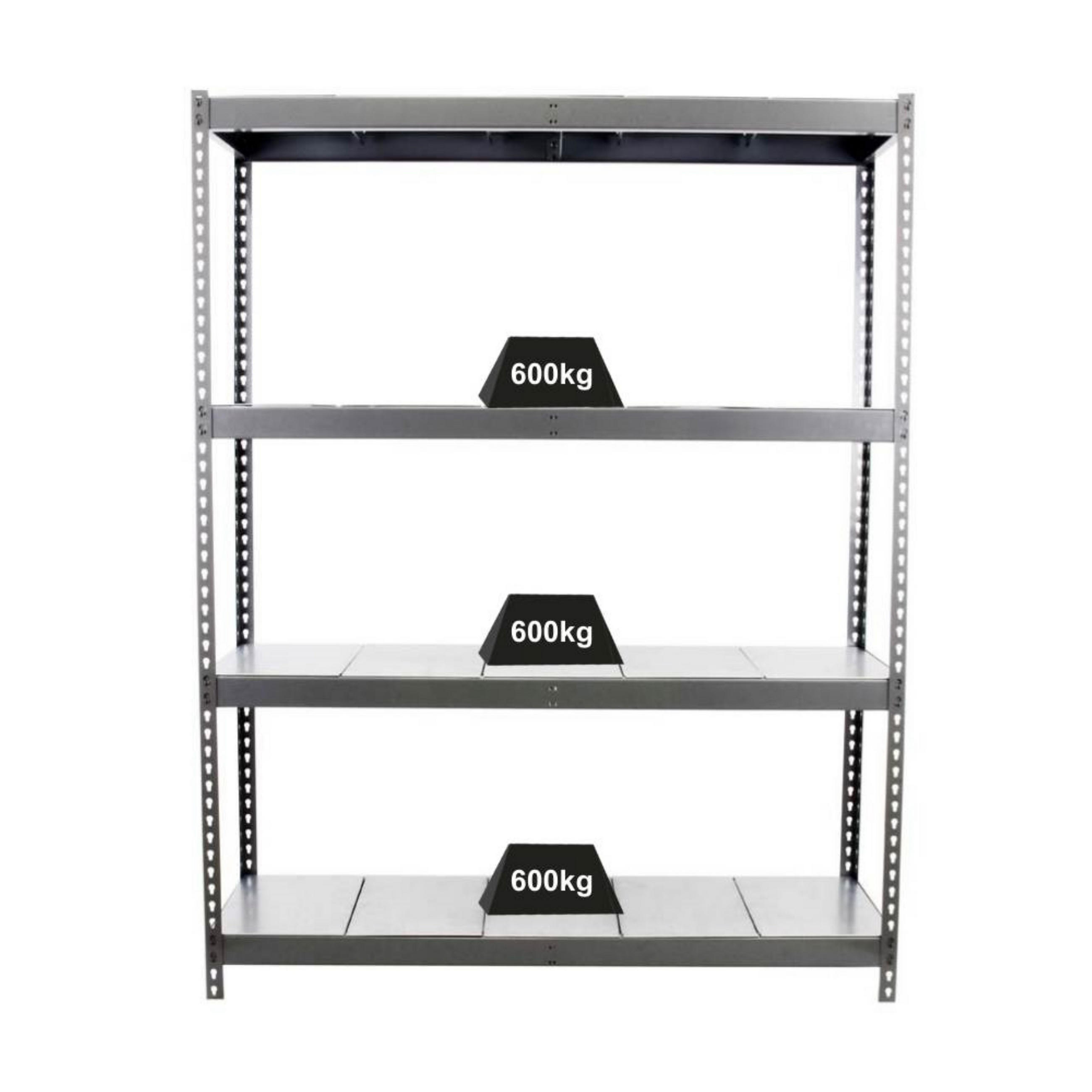 SCHWERLASTREGAL METAL BEAST FOUR | HxBxT 200x150x90cm | Fachlast 600kg | Grau - Grau, Metall (150/200/90cm) - PROREGAL