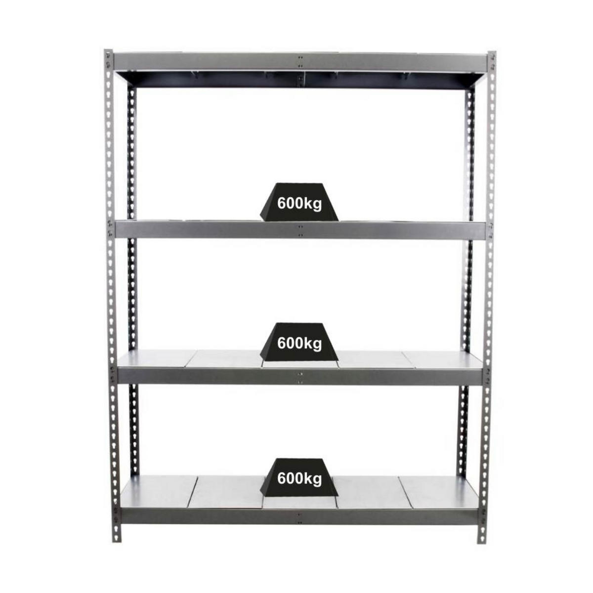 SCHWERLASTREGAL METAL BEAST FOUR | HxBxT 200x150x90cm | Fachlast 600kg | Grau - Grau, Metall (150/200/90cm) - PROREGAL