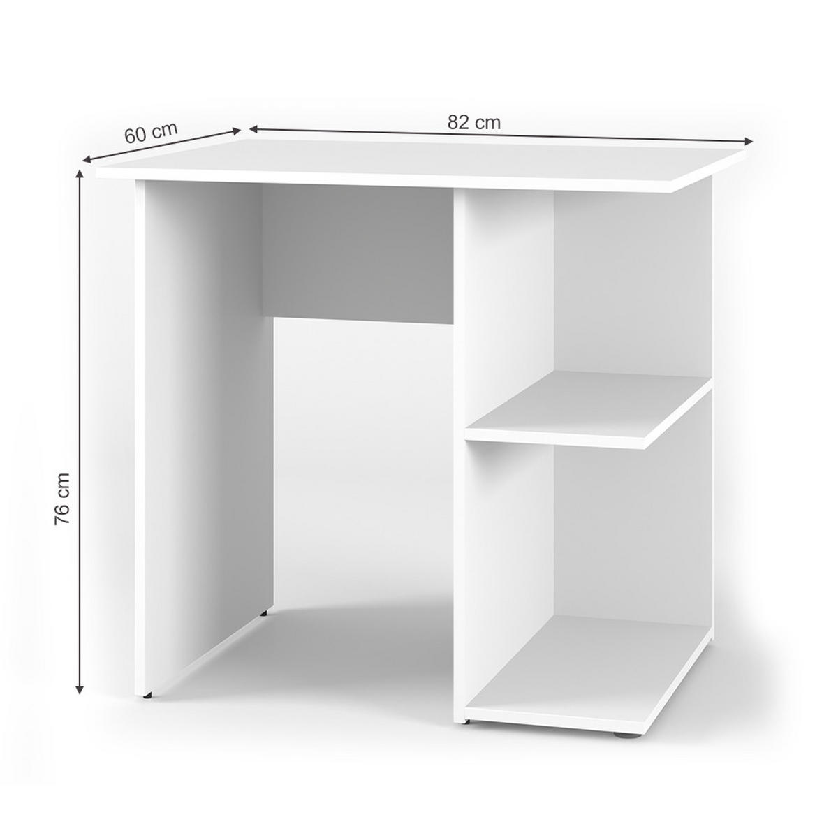 SCHREIBTISCH Simple Weiß 82 x 60 cm - Weiß, Holzwerkstoff (60/82/76cm) - Vicco