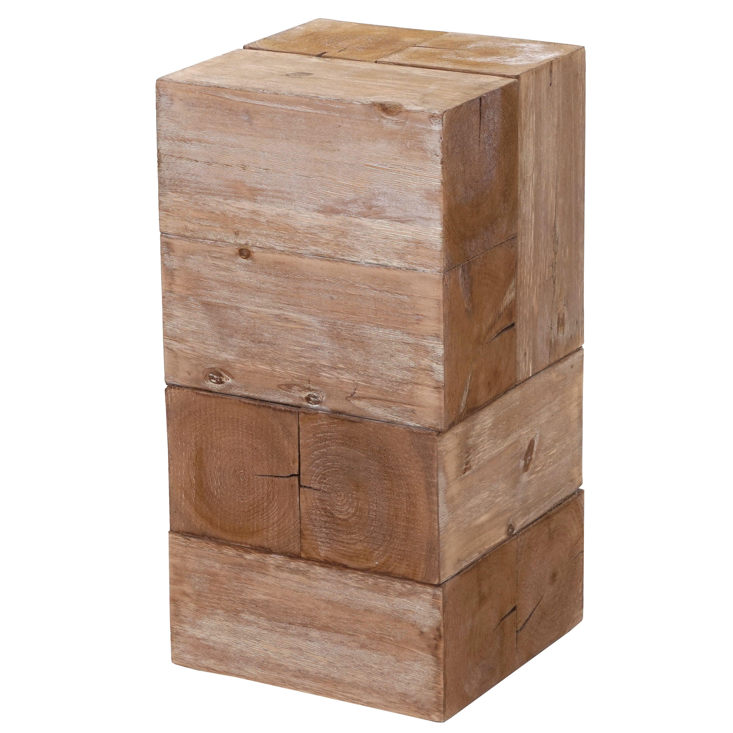 BLUMENTISCH MASSIVHOLZ eckig Braun - Braun, Holz (30/30/60cm) - MCW