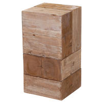 BLUMENTISCH MASSIVHOLZ eckig Braun - Braun, Holz (30/30/60cm) - MCW