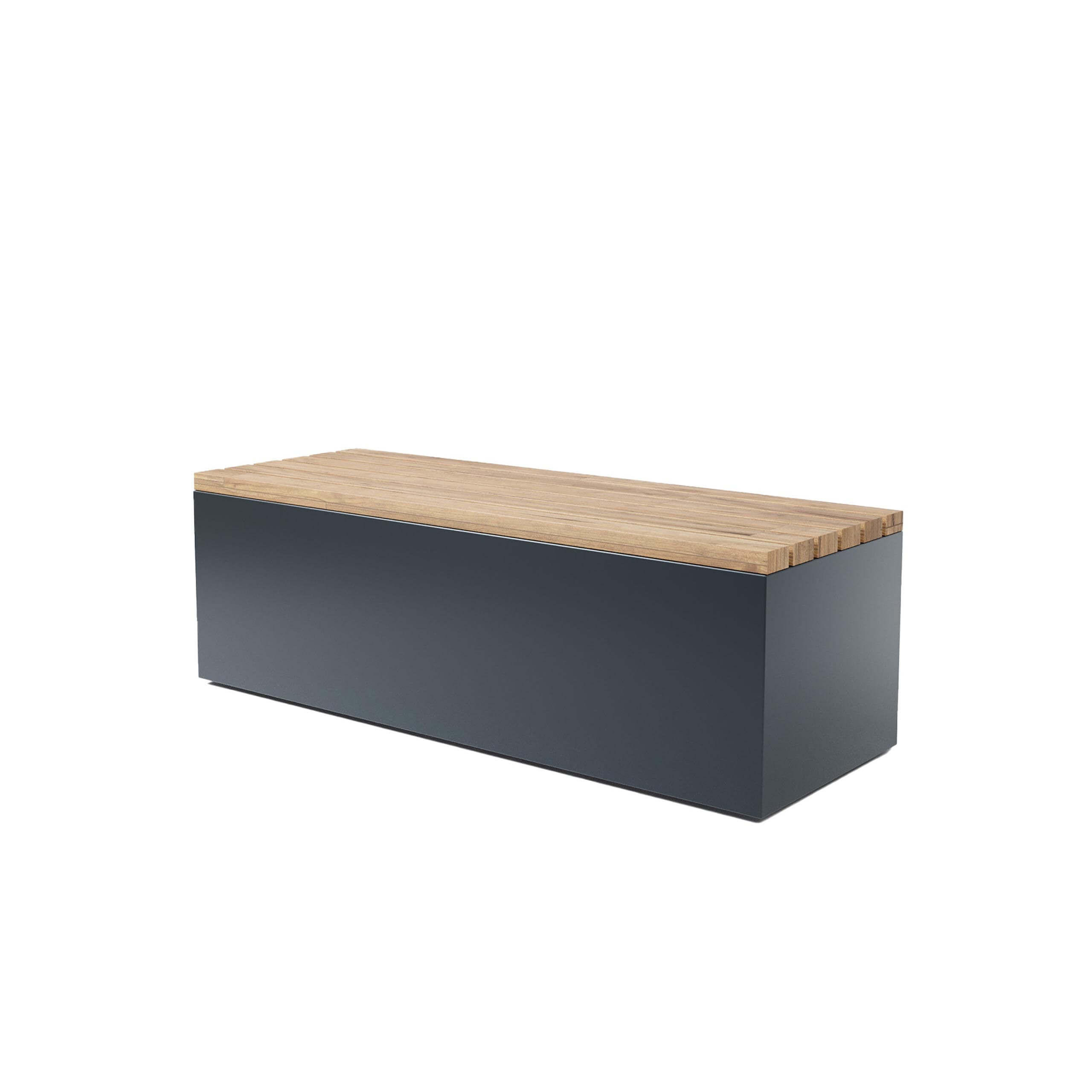 SITZBANK Anthrazit - Anthrazit, Holz (135/45/50cm) - glasprofi24