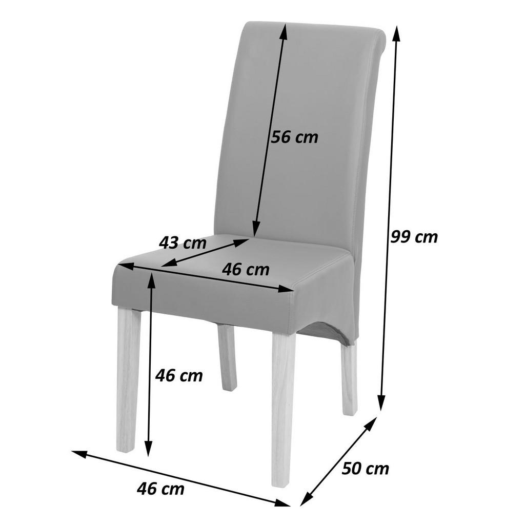 Thumbnail - MCW Esszimmerstuhl, Schwarz, Weiß, Leder, 46x99x50 cm, Esszimmer, Stühle, Esszimmerstühle, Vierfußstühle