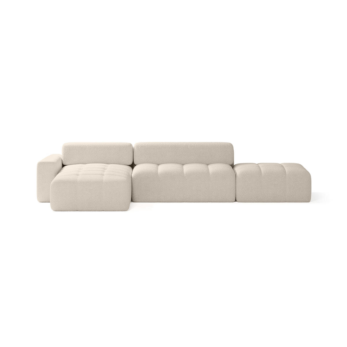 ECKSOFA RIFU LA mit Schlaffunktion, Beige - Beige, Textil (363/185cm) - Fedve