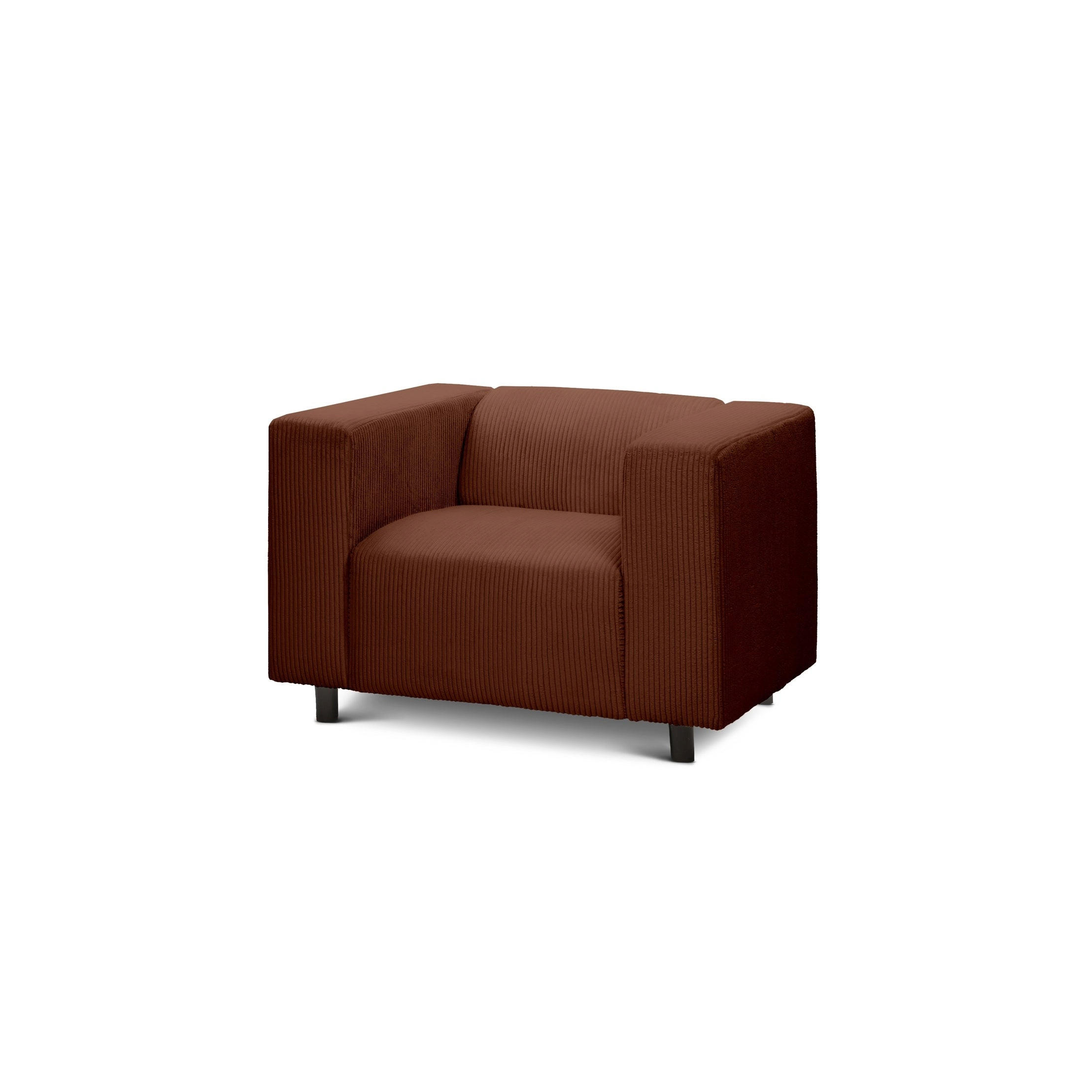 SESSEL July Dunkelbraun 95 × 80 × 57 cm - Dunkelbraun, Textil (95/80/57cm)