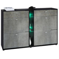 SCHUHSCHRANK Today Fronten in Braun meliert - Graubraun, Holzwerkstoff (155.5/95/28cm) - Vladon