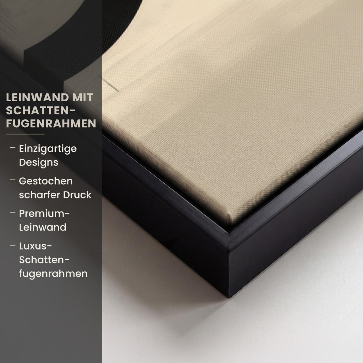 LEINWAND Bilder mit Rahmen - Abstrakt - Formen - Beige - Texturen - 60x40 - Beige, Textil (60/40cm) - MuchoWow