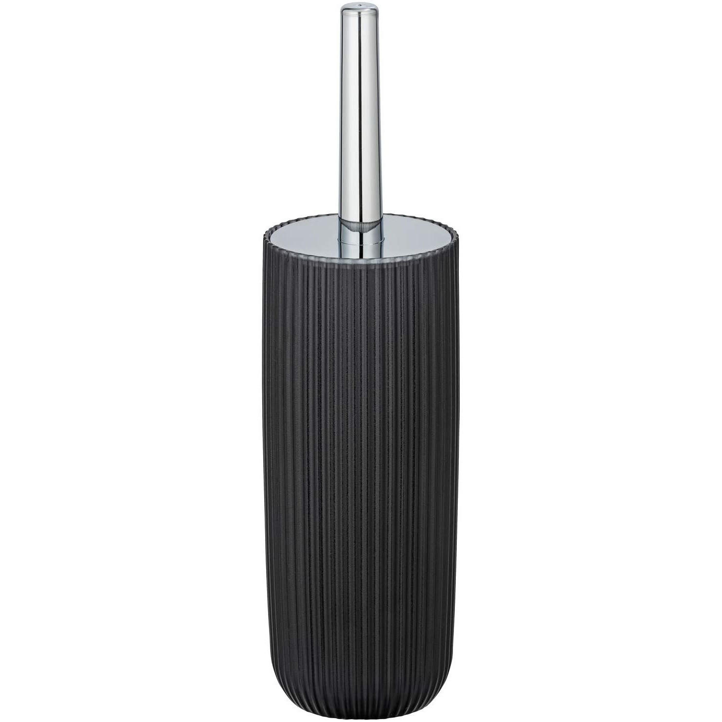 BÜRSTE für Toilette mit Gestell Agropoli 10/10/36,5 cm - Anthrazit, Kunststoff (10/36.5/10cm) - Wenko