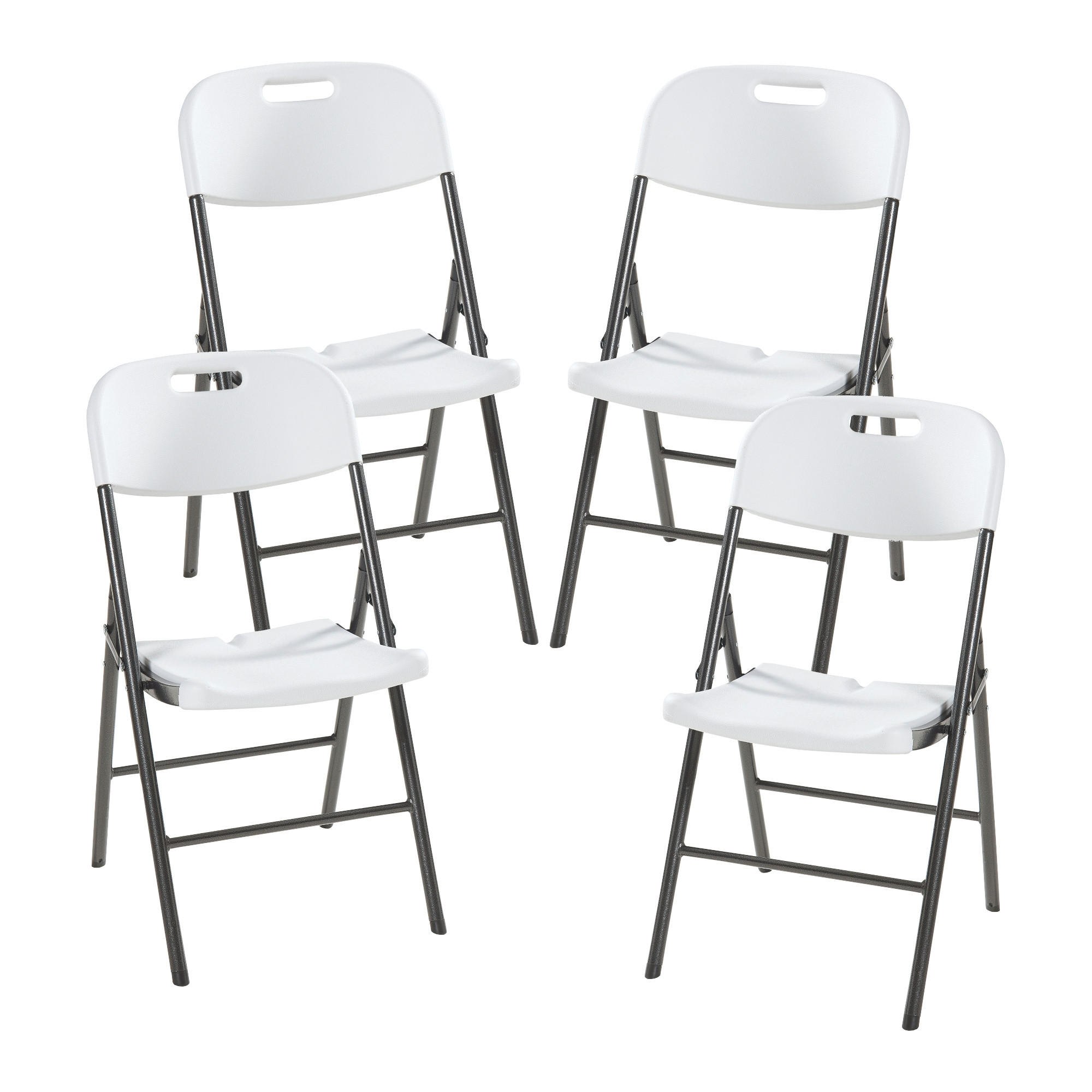 KLAPPSTUHL Ljusnarsberg - Weiß, Kunststoff/Metall (46/87/53cm) - [en.casa]