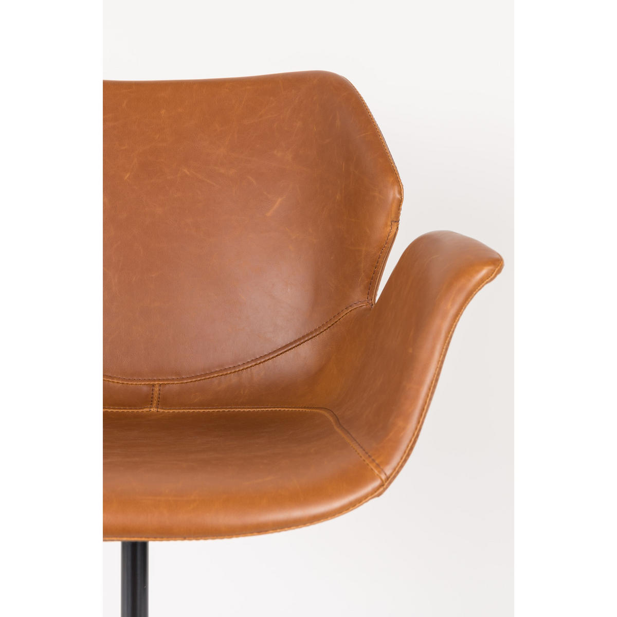 BÜROSTUHL Nikki Bürostuhl Armlehne Braun - Braun, Kunststoff (77/77.5/77cm) - Zuiver