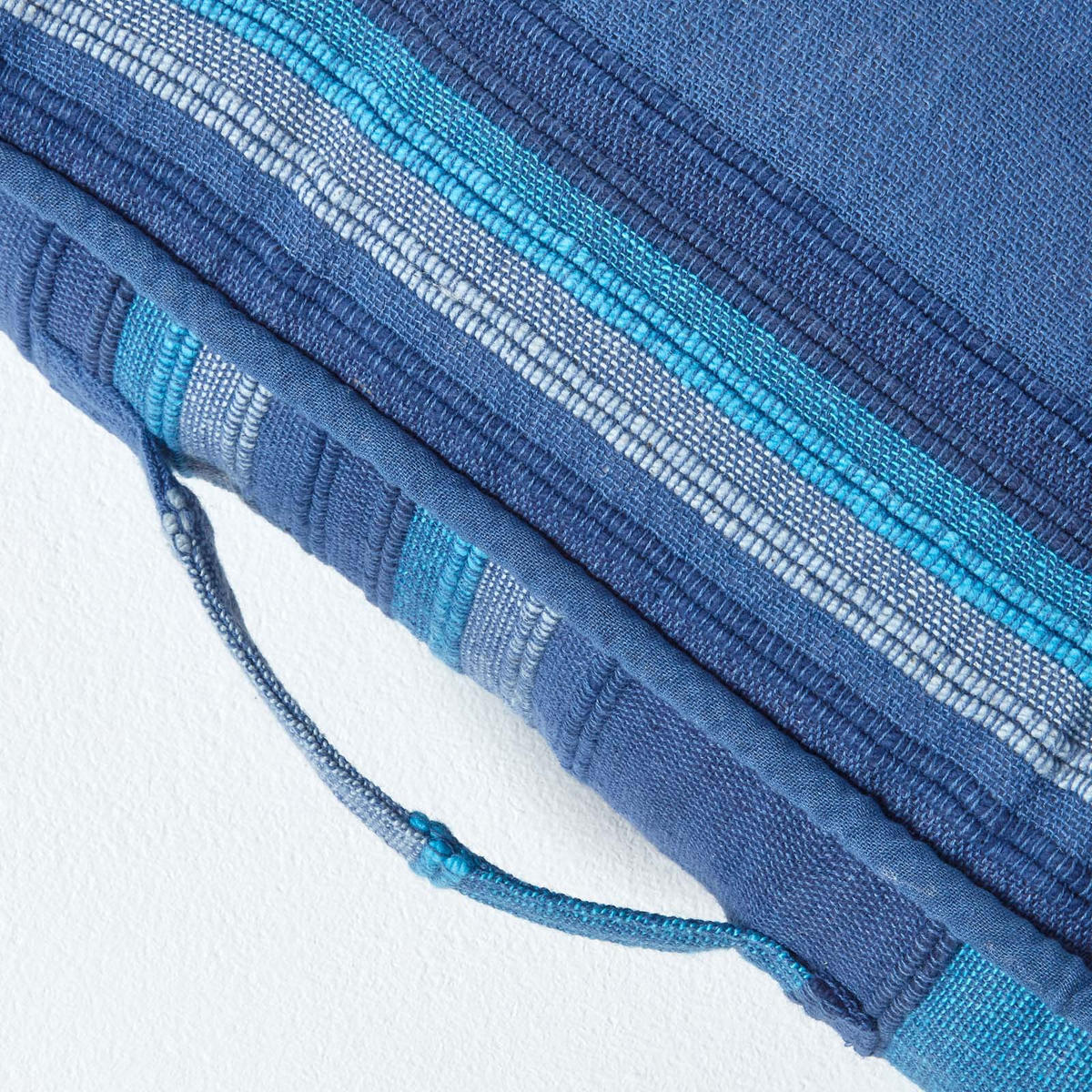 SITZKISSEN Morocco blau gestreift 40/40/8 cm - Blau, Textil (40/40/8cm) - Homescapes