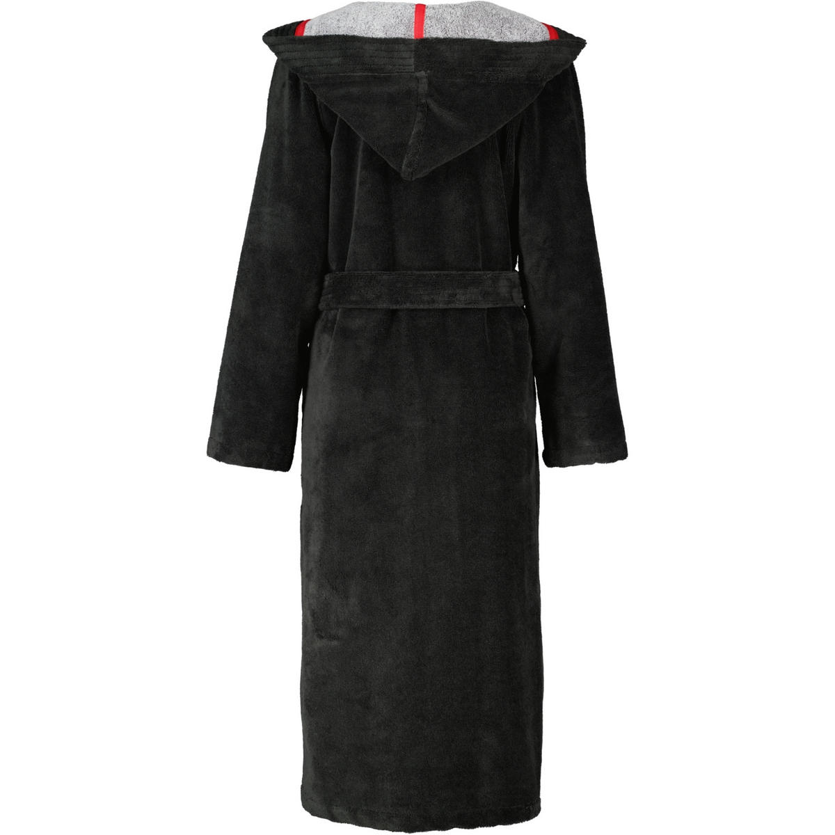 BADEMANTEL DAMEN KAPUZE DOUBLEFACE 830 LAVA - 97 - Schwarz, Textil (XLnull) - Cawoe