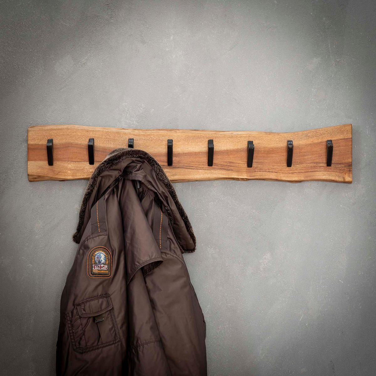WANDGARDEROBE Edge Braun 90/9/15 cm - Braun, Holz (9/15/90cm) - Hoyz Collection