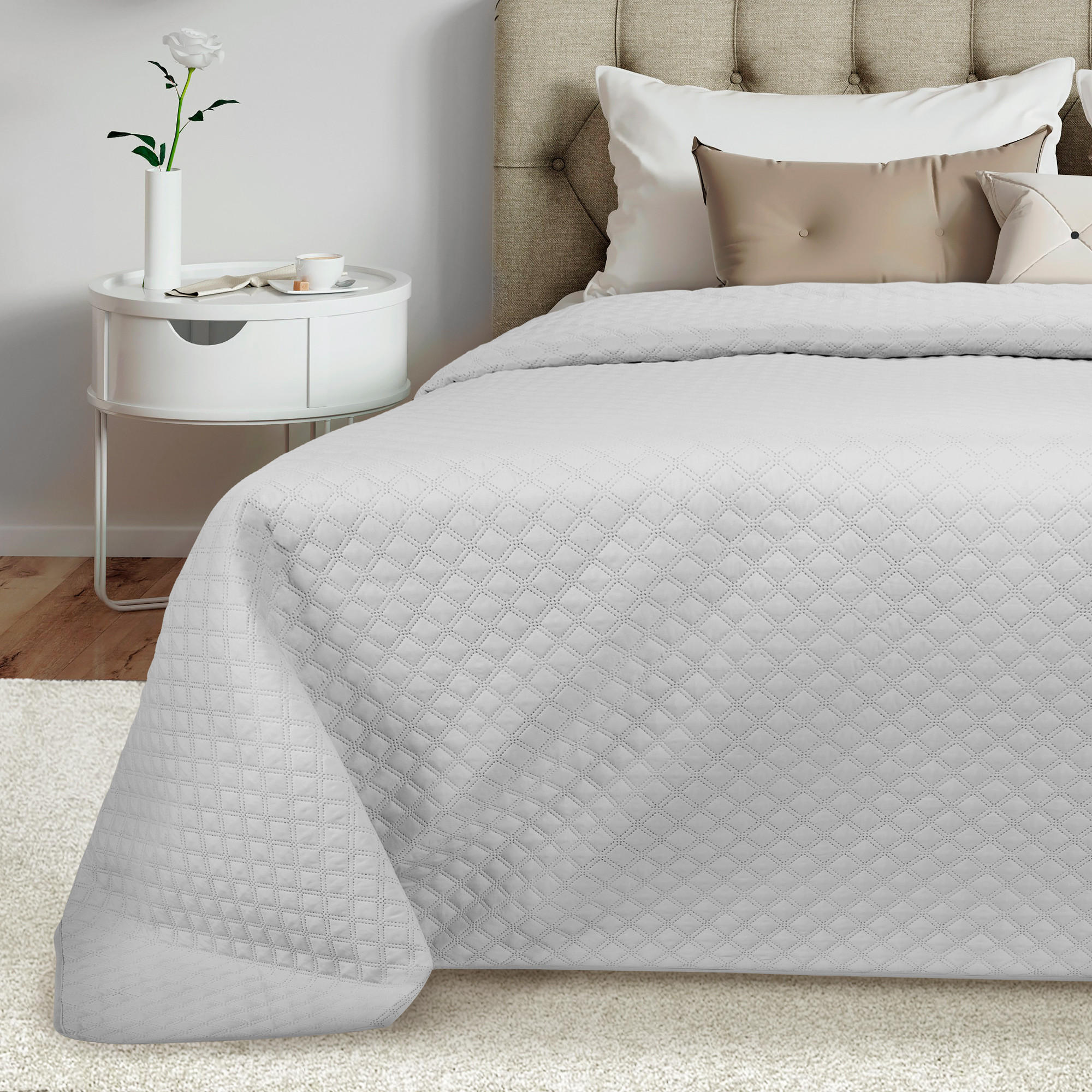 TAGESDECKE Olivia 240/260 cm Hellgrau - Grau, Textil (240/260cm) - Beautissu 