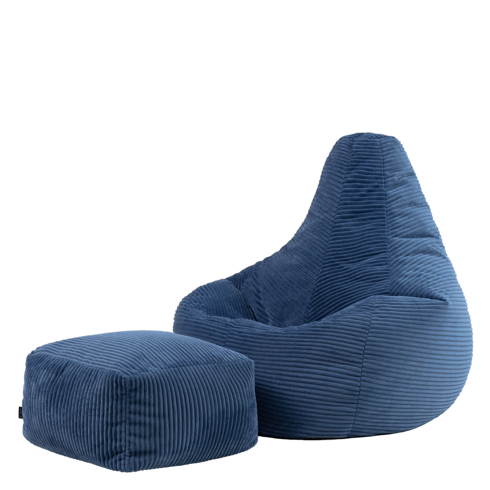SITZSACK Dalton mit Hocker - Blau, Textil (90/73/84cm) - icon