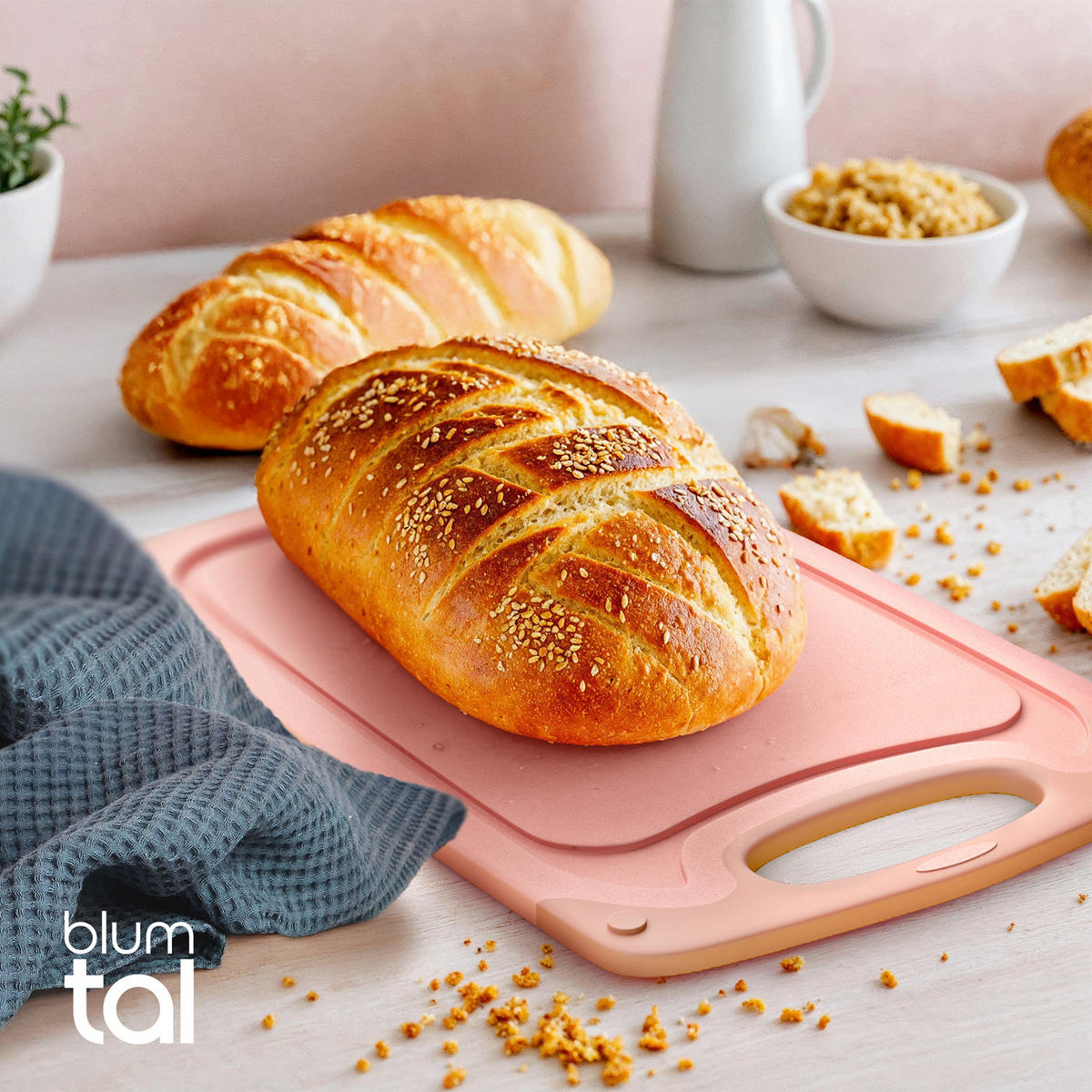 SCHNEIDEBRETT 2er Set Rosa - Rosa, Kunststoff (24.5/40cm) - Blumtal