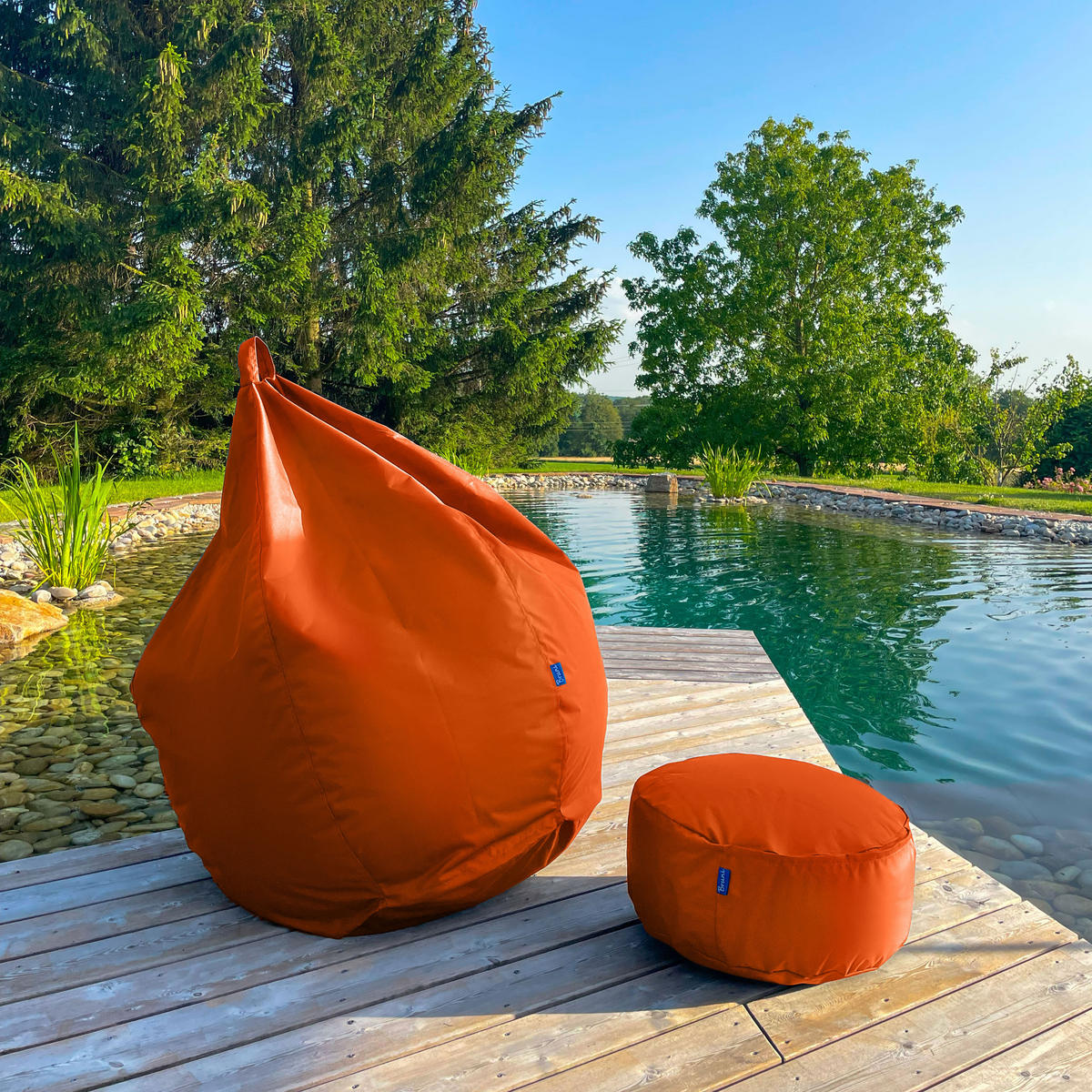 POUF M orange - Orange, Textil (500/200/500cm) - Bruni