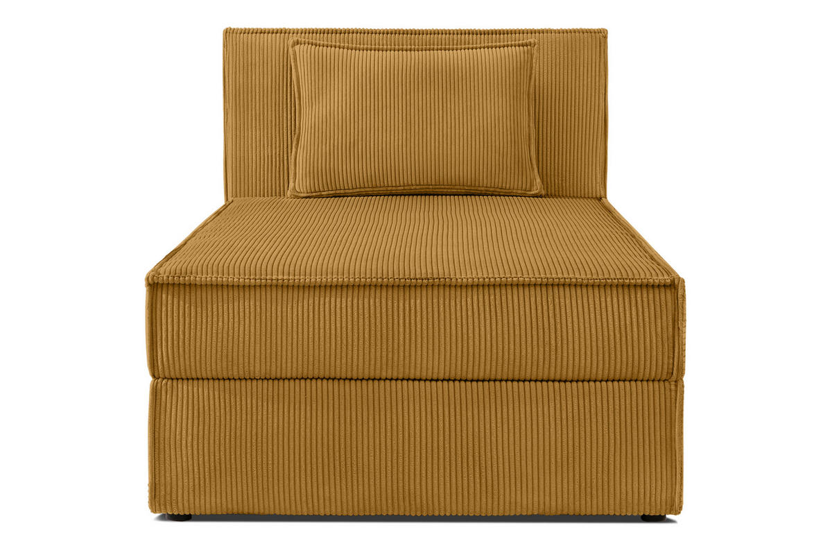 BOXSPRINGBETT ROTI Einzelbett, gelb - Gelb/Schwarz, Holz/Holzwerkstoff (80/200cm) - KONSIMO®
