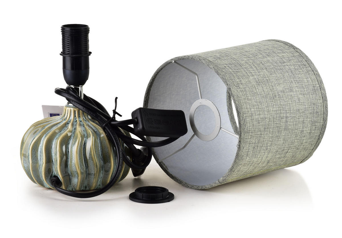 TISCHLAMPE Dunkelgrau 13/13/24 cm Keramik - Dunkelgrau, Keramik (10/14/28.5cm) - Mondex