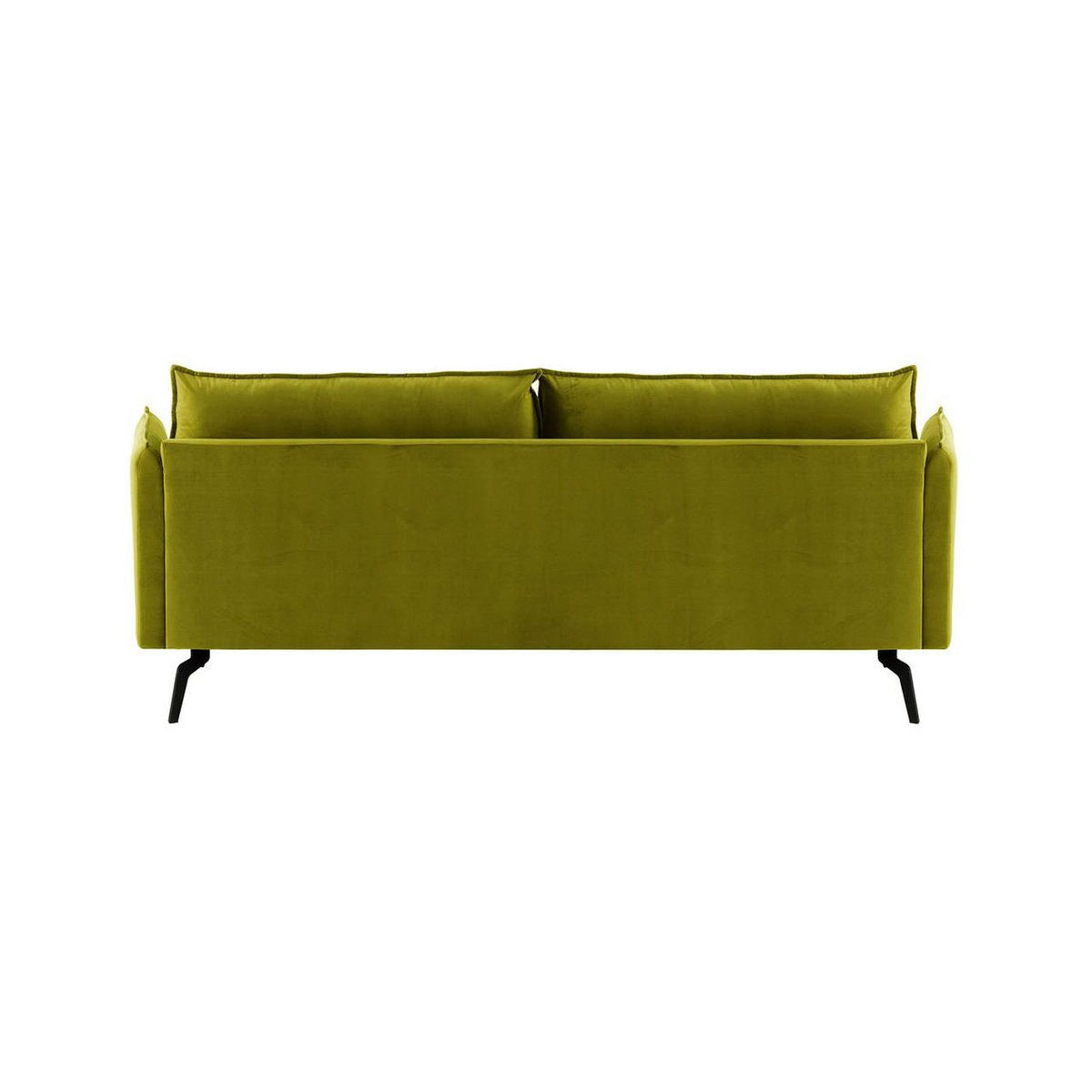 DREISITZER-SOFA Layla-Velluto 9 - Olivgrün, Holz/Textil (237/95/98cm)