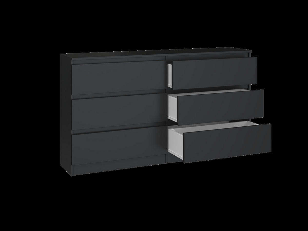 KOMMODE Schwarz 138/77/40 - Schwarz, Holzwerkstoff (138/77/40cm) - RAUMHIRSCH FURNITURE