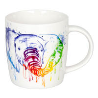 KAFFEEBECHER Watercoloured Animals Elephant - Naturfarben, Keramik (0.35L) - Könitz