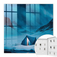 SCHLÜSSELBOX Weiß 30x30 cm – Türöffnung nach rechts - Blaue Nacht - Blau, Metall (30/30/5cm) - TULUP