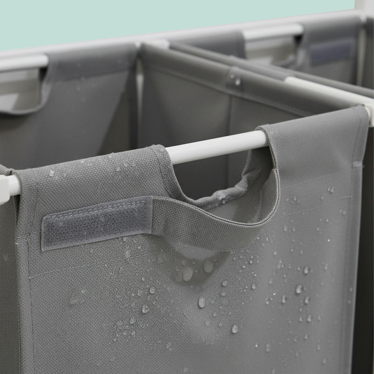 WÄSCHESAMMLER - Multicolor, Holzwerkstoff/Textil (109.5/73.5/33cm) - Relaxdays