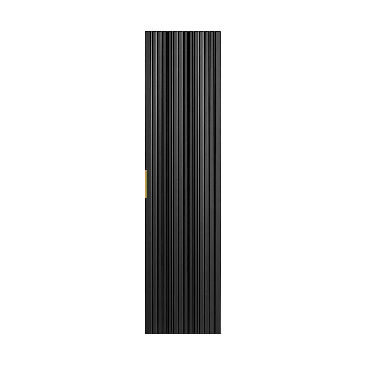 HOCHSCHRANK ADEN SZK1 Profilierte Fronten Schwarz - Schwarz, Holzwerkstoff (35/140/25cm) - Komodee