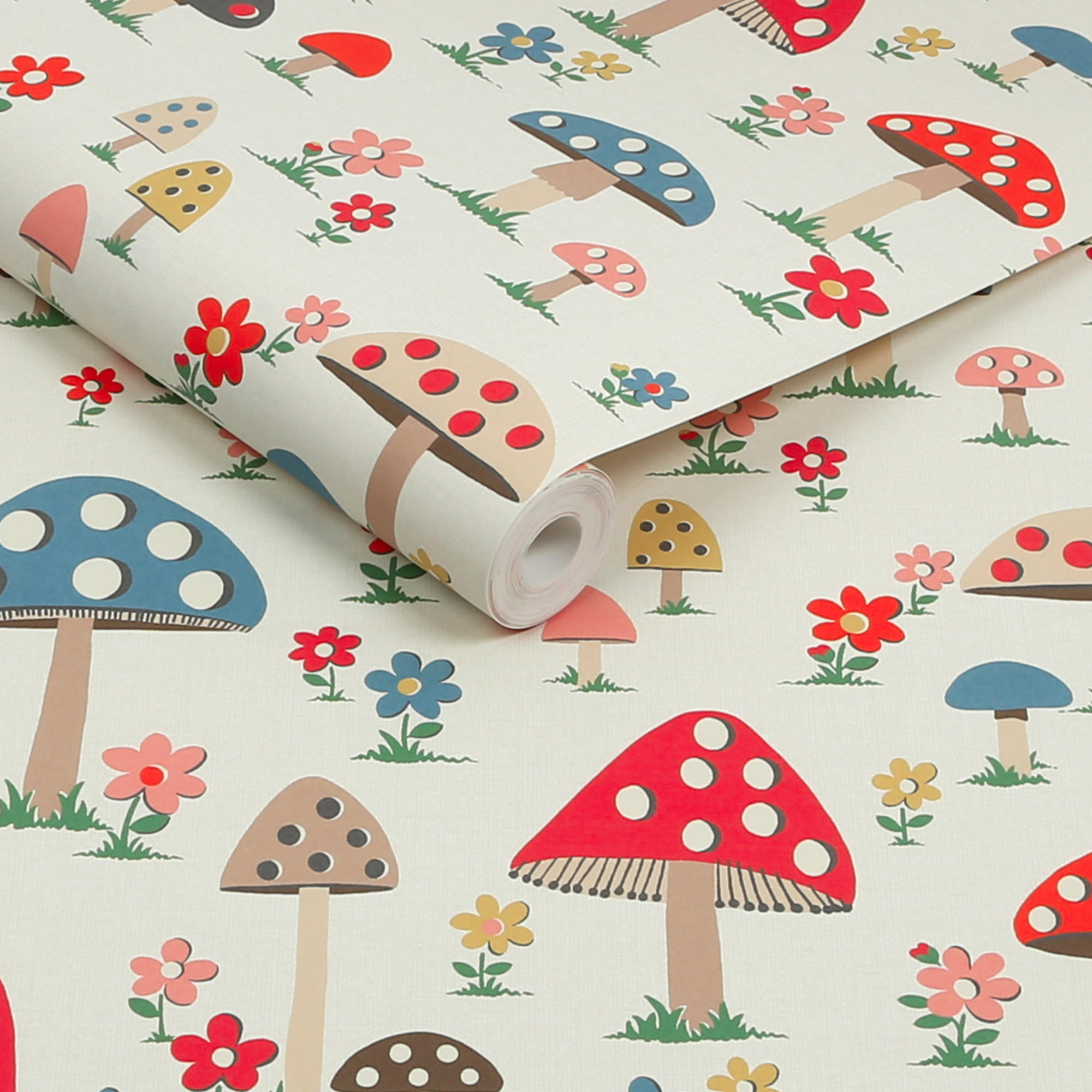 VLIESTAPETE Pilze - Multicolor, Papier/Kunststoff (52/1000cm)