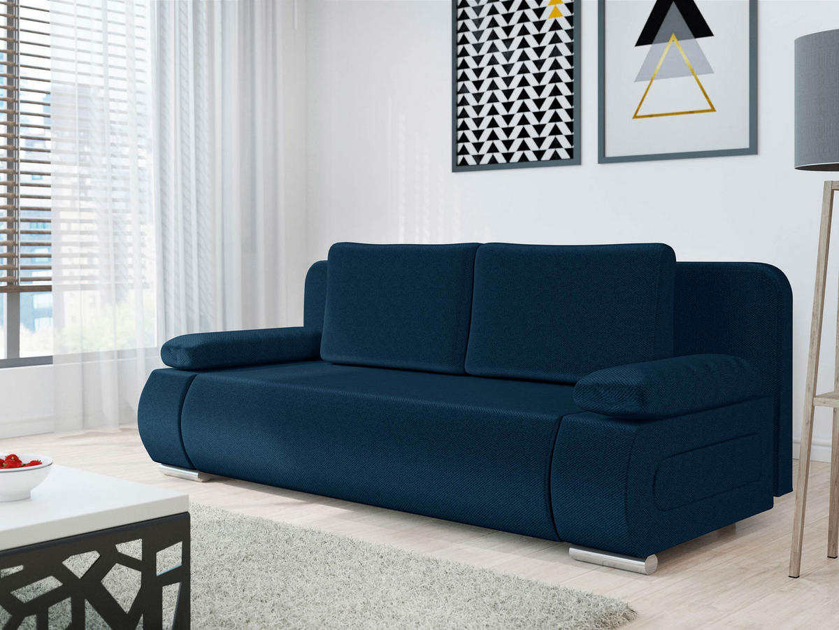 SCHLAFSOFA Emma - Blau, Holz/Kunststoff (200/77/92cm) - MIRJAN24
