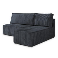 ROHOVÁ SEDAČKA BRISO šedá - šedá, dřevo/textil (200/140cm) - MASSENO