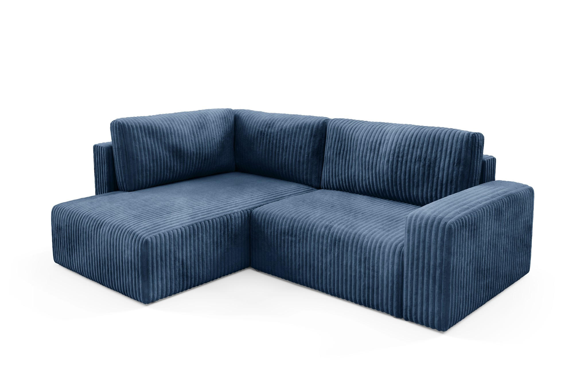 ECKSOFA Natalia Xl - Dunkelblau, Holzwerkstoff/Textil (182/245cm) - Fun Möbel