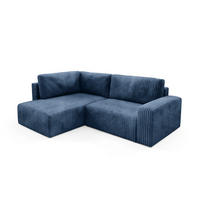 ECKSOFA Natalia Xl - Dunkelblau, Holzwerkstoff/Textil (182/245cm) - Fun Möbel