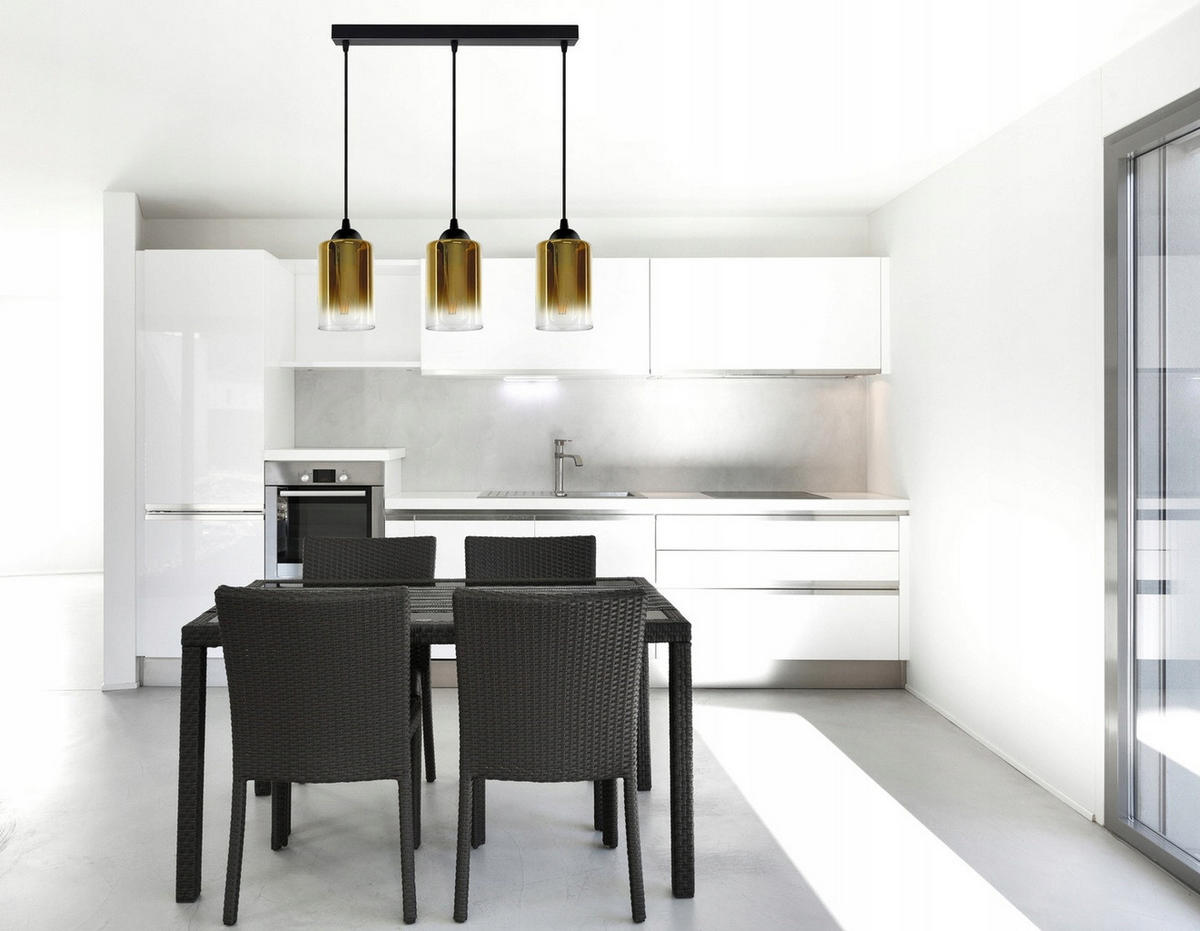 PENDELLEUCHTE GRAF - Transparent/Goldfarben, Glas/Metall (10/65/80cm) - kiki design