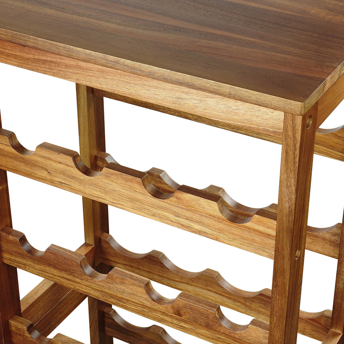 WEINREGAL - Hellbraun, Holz (24/82/36cm) - Relaxdays