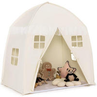 KINDERZELT 155cm Beige - Beige, Textil (100/155/143cm) - COSTWAY