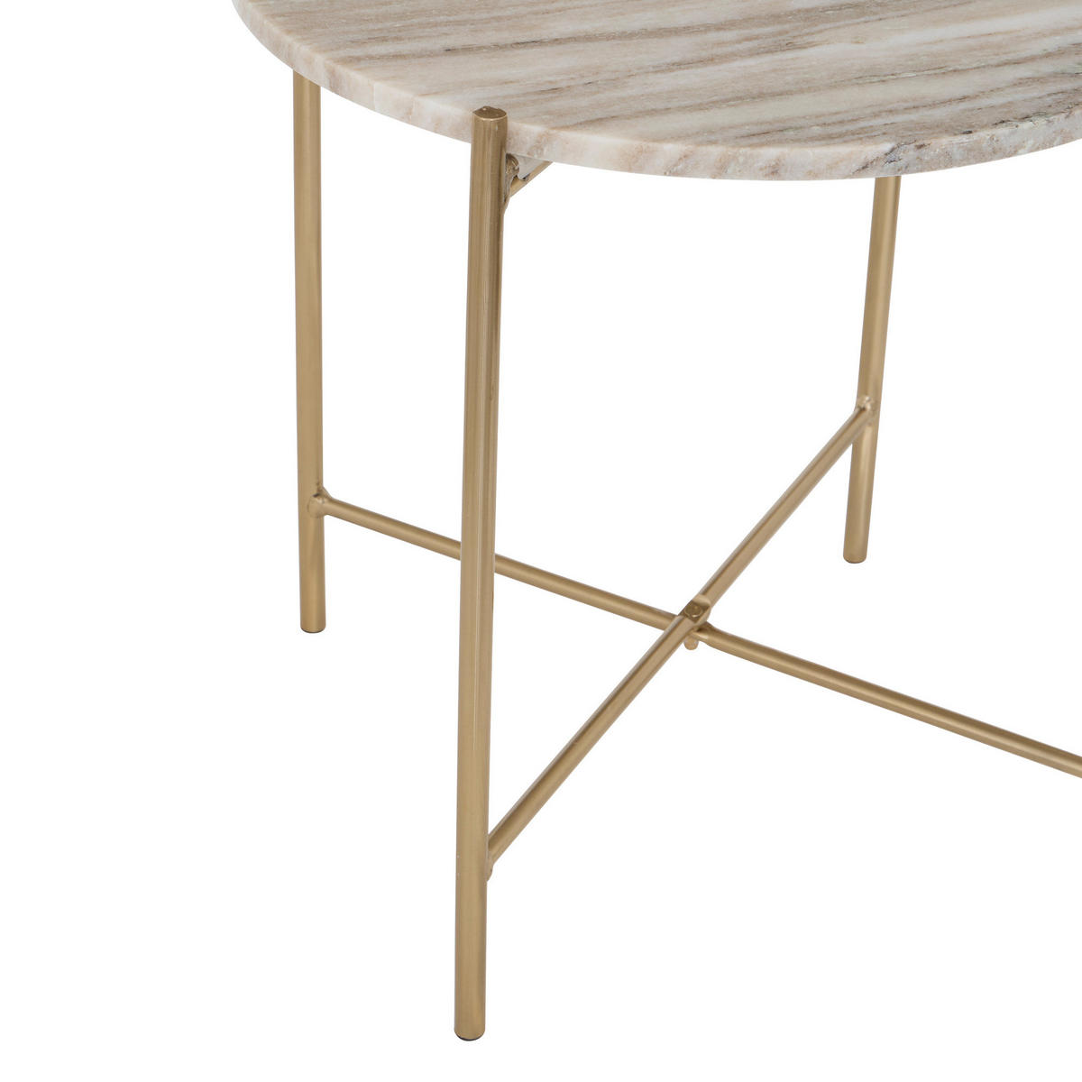 KAFFEETISCH Mesta Gold 42,5/42,5/41 cm - Goldfarben, Stein (42.5/42.5/41cm) - Atmosphera Createur d´interieur