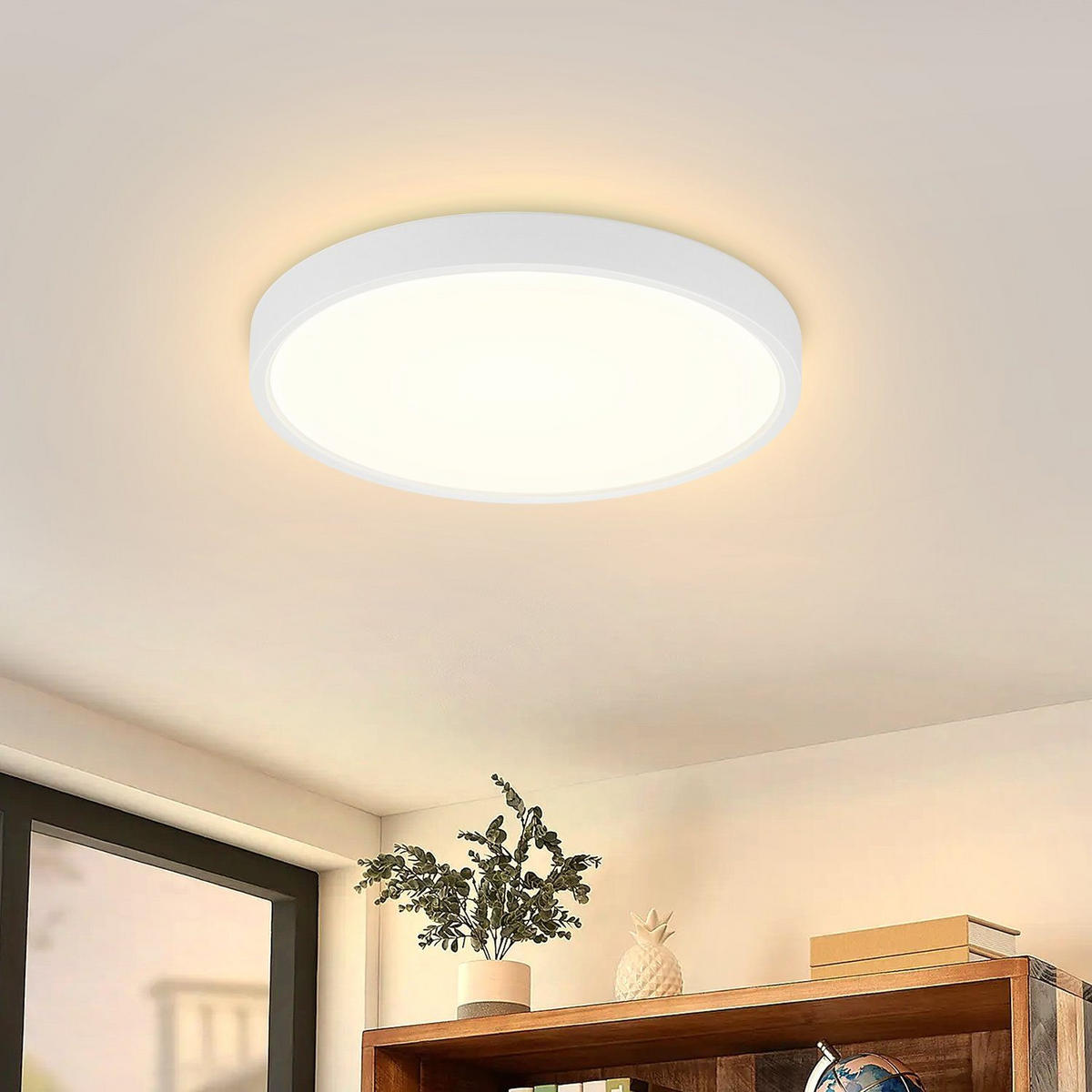 LED DECKENLEUCHTE Flach 17/17/2.5 - Weiß, Kunststoff (17/17/5cm) - Nettlife