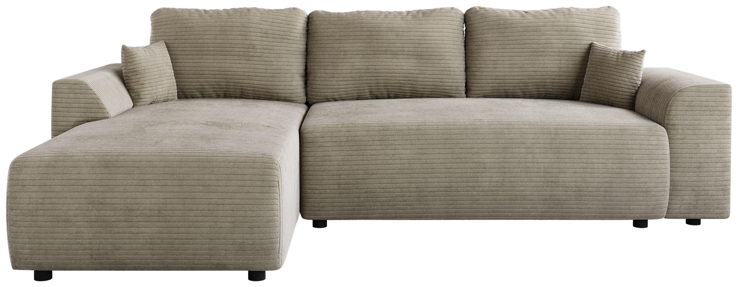 ECKSOFA Romeo mit Schlaffunktion Beige - Beige, Textil (285/185cm) - Bromarkt