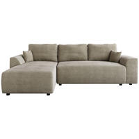 ECKSOFA Romeo mit Schlaffunktion Beige - Beige, Textil (285/185cm) - Bromarkt