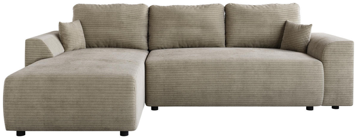 ECKSOFA Romeo mit Schlaffunktion Beige - Beige, Textil (285/185cm) - Bromarkt