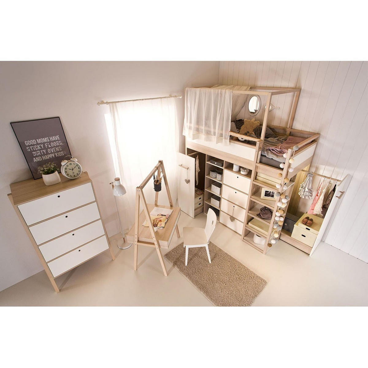 KOMMODE mit 3 Schubladen und 1 Klapptür - SPOT - Braun, Holzwerkstoff (60/150/88cm) - Calicosy