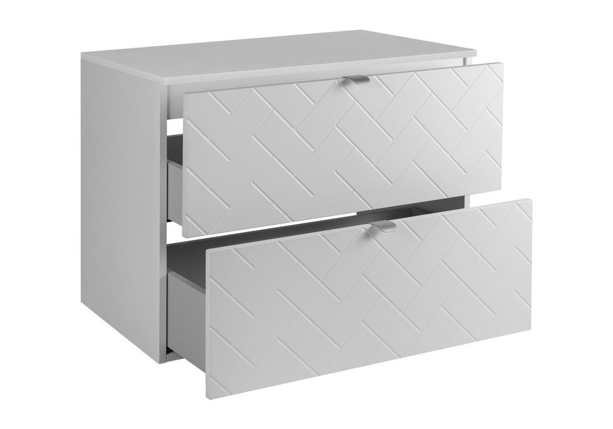 WASCHBECKUNTERSCHRANK TREND Weiß matt 80/46/60 cm - Weiß, Holzwerkstoff (80.6/60/46cm) - Rodan