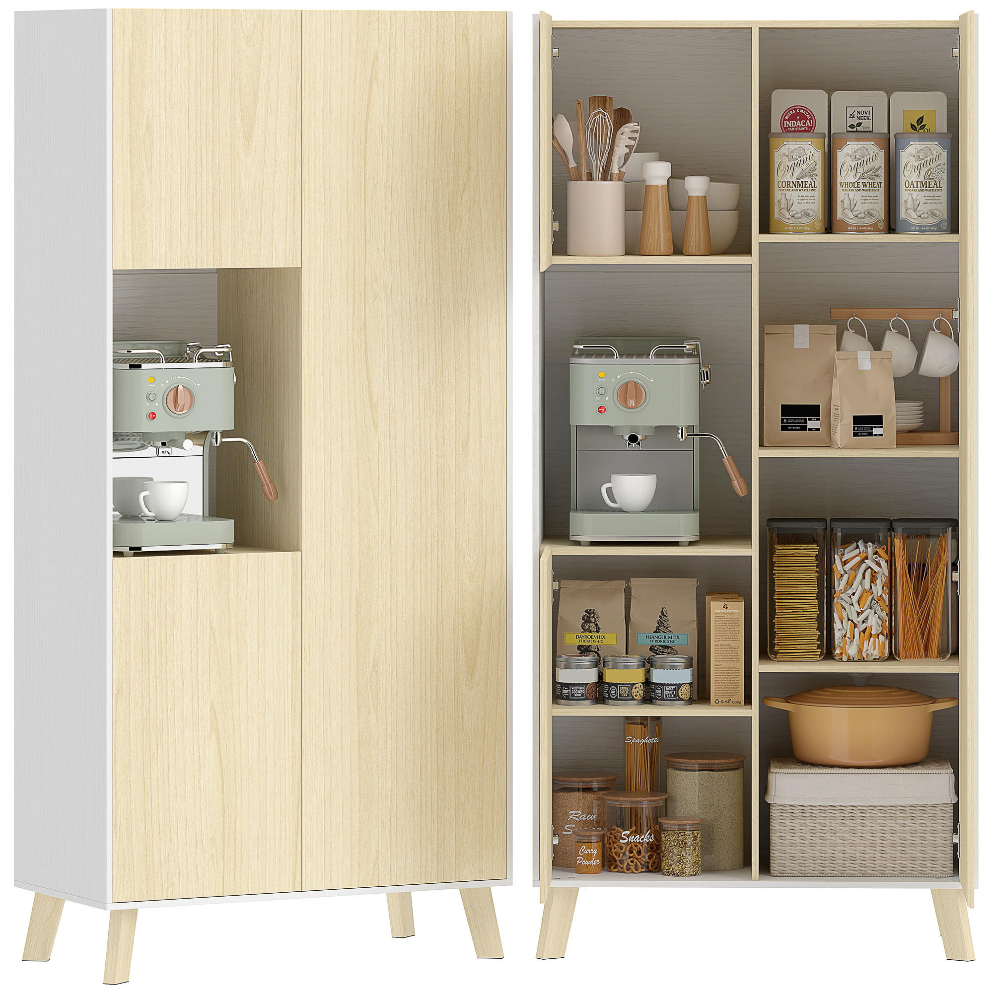 HIGHBOARD DE-08712 Naturholz-Optik - Naturfarben, Holzwerkstoff (40/170/80cm) - ComfortXL