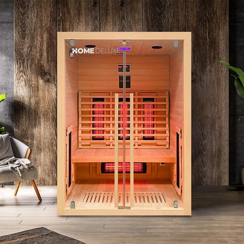 INFRAROTKABINE SONORA M - Größe: M - Naturfarben, Holz (135/190/105cm) - Home Deluxe